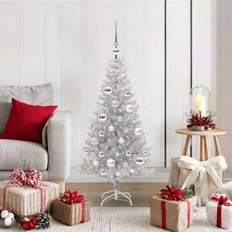 Vidaxl kerstboom zilver 120 cm pet