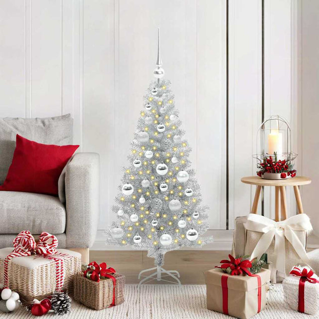 Vidaxl kerstboom zilver 120 cm pet