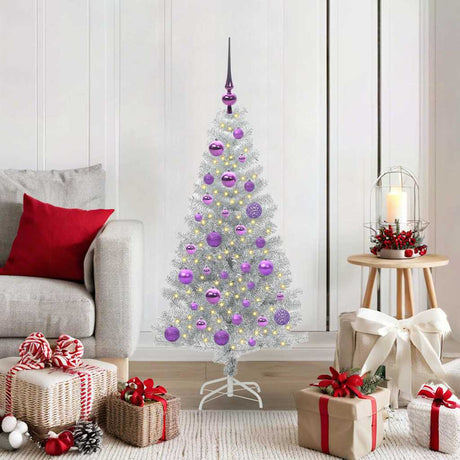 Vidaxl kerstboom zilver 120 cm pet