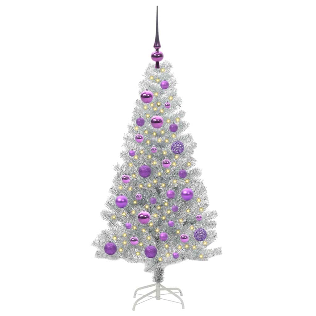 Vidaxl kerstboom zilver 120 cm pet