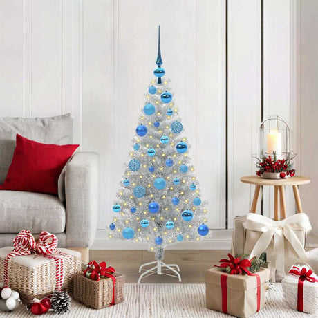 Vidaxl kerstboom zilver 120 cm pet