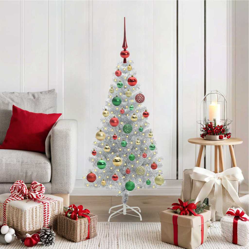 Vidaxl kerstboom zilver 120 cm pet