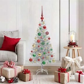 Vidaxl kerstboom zilver 120 cm pet