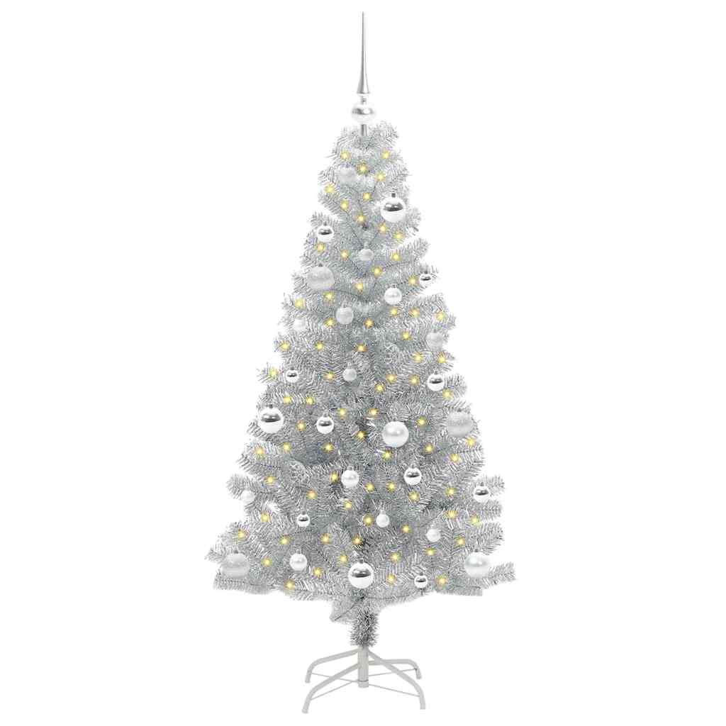 Vidaxl kerstboom zilver 150 cm pet