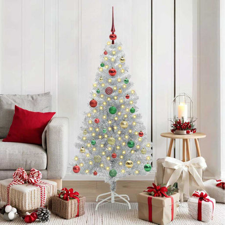 Vidaxl kerstboom zilver 150 cm pet