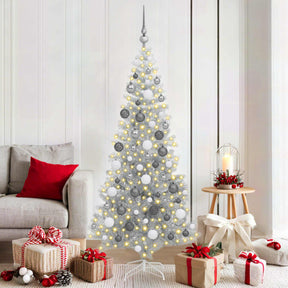 Vidaxl kerstboom zilver 180 cm pet