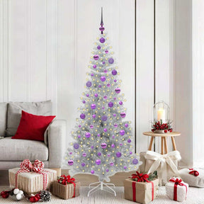 Vidaxl kerstboom zilver 180 cm pet