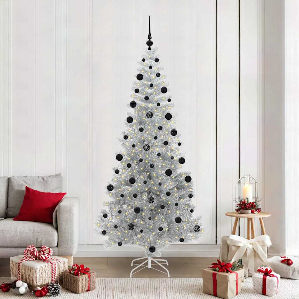 Vidaxl kerstboom zilver 210 cm pet