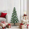 Vidaxl kunstmatig voorverlicht kerstboom groen 120 cm pvc en metaal