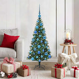 Vidaxl kunstmatig voorverlicht kerstboom groen 120 cm pvc en metaal