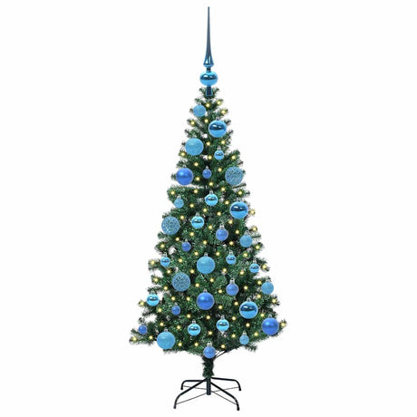 Vidaxl kunstmatig voorverlicht kerstboom groen 120 cm pvc en metaal