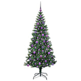 Vidaxl kunstmatig voorverlicht kerstboom groen 180 cm pvc en metaal