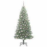 Vidaxl kunstmatige kerstboom sneeuw gevlochten met led licht 180 cm