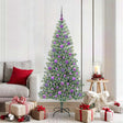 Vidaxl kunstmatige kerstboom sneeuw gevlochten met led licht 180 cm