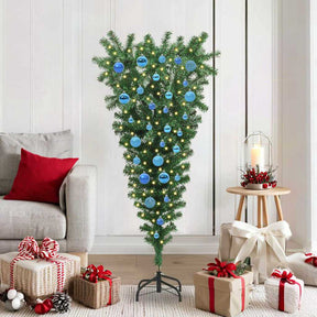 Vidaxl op het hoofdstaande kunstkerstboom met ballenset groen 150 cm