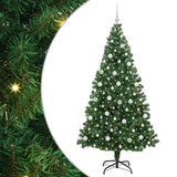 Vidaxl kunstkerstboom groen 210 cm pvc en staal en kunststof