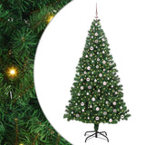 Vidaxl kunstkerstboom groen 240 cm pvc en staal en kunststof