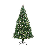 Vidaxl kunstkerstboom groen 240 cm pvc en staal en kunststof