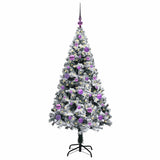 Vidaxl kunstkerstboom met 150 led wit 150 cm pvc en staal en kunststof