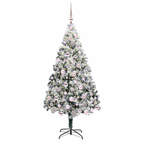 Vidaxl kunstkerstboom wit 180 cm pvc en staal en kunststof
