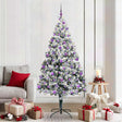 Vidaxl kunstkerstboom wit 210 cm pvc en staal en kunststof