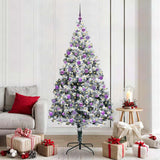 Vidaxl kunstkerstboom wit 210 cm pvc en staal en kunststof