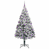 Vidaxl kunstkerstboom wit 210 cm pvc en staal en kunststof