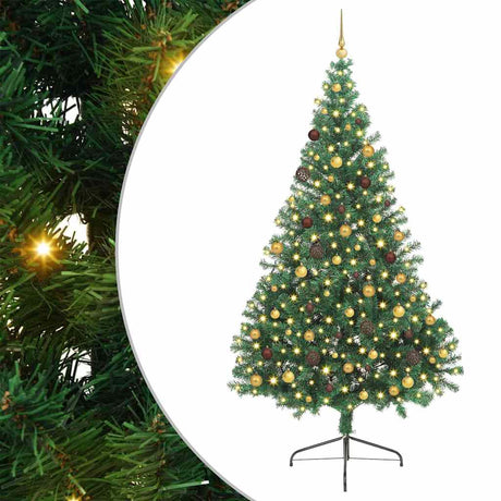 Vidaxl kunstmatig voorverlicht kerstboom met 300 led groen 240 cm pvc