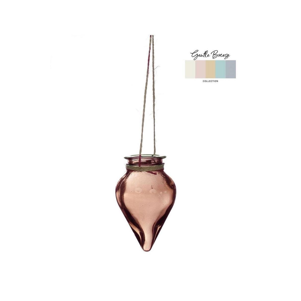 Ideen 4 Jahreszeiten Vase Breeze hängend ø6xh31cm bernsteinfarben