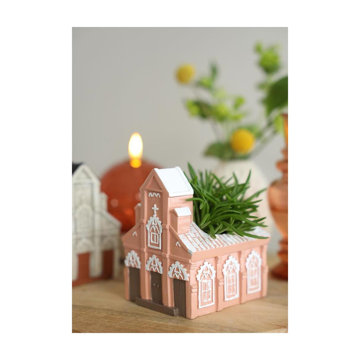 Ideen 4 Jahreszeiten Kirchenblumentopf 10,3x8,7xh.11,4cm rosa