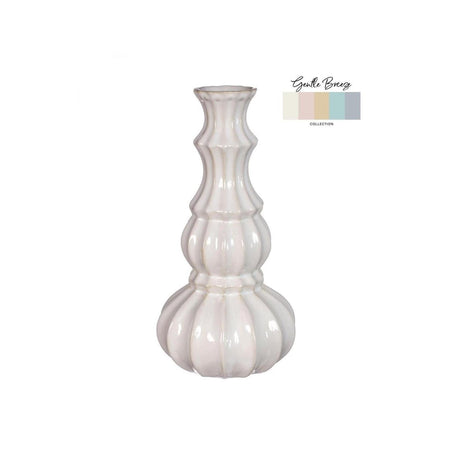 Ideen 4 Jahreszeiten Vase Delphi ø10,3xh20cm Cremesand