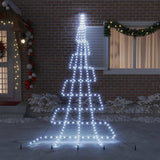 Vidaxl led kerstboom met grondspiesjes koudwit 511 cm metaal