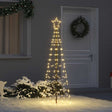 Vidaxl led kerstboom 250 cm 390 led's warmwit staal warmwit