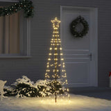 Vidaxl led kerstboom 250 cm 390 led's warmwit staal warmwit