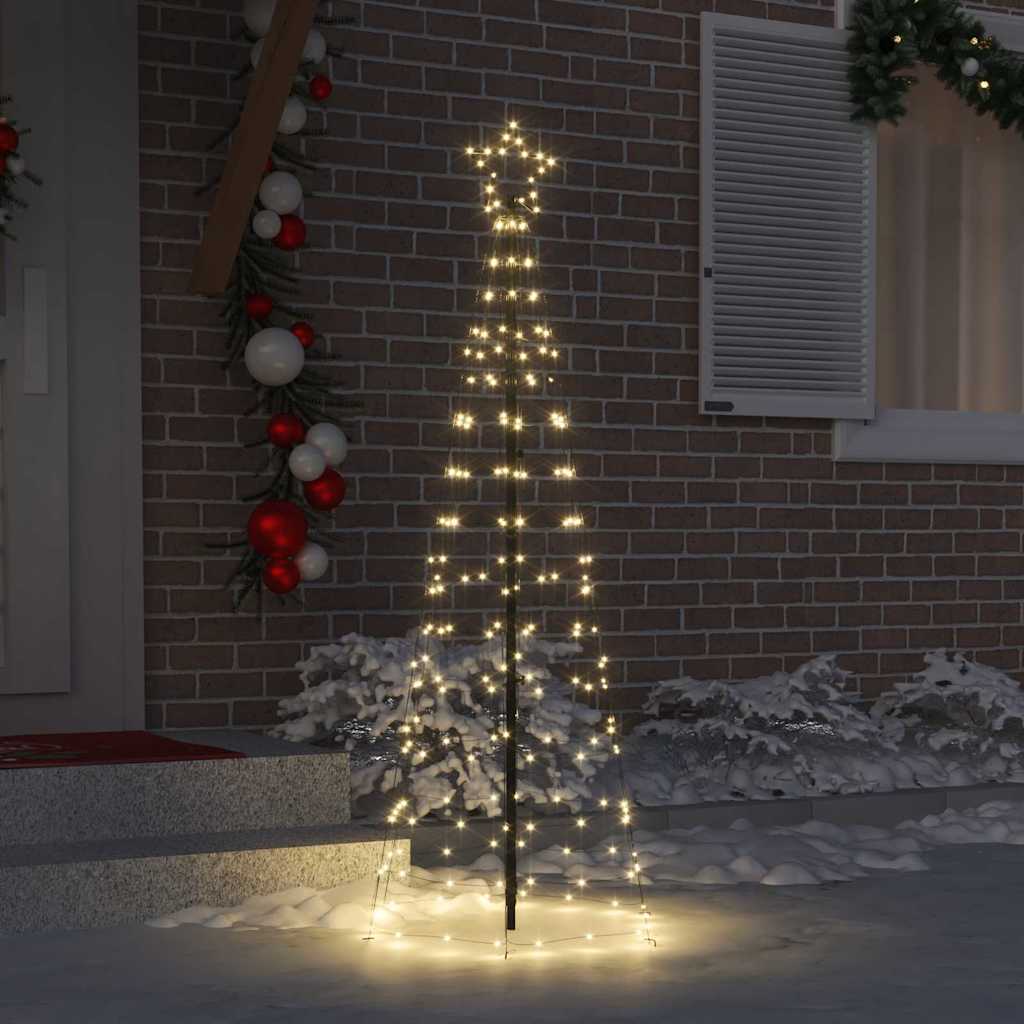Vidaxl led kerstboom 250 cm 390 led's warmwit staal warmwit