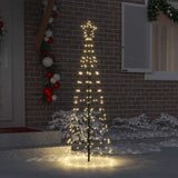 Vidaxl led kerstboom 250 cm 390 led's warmwit staal warmwit
