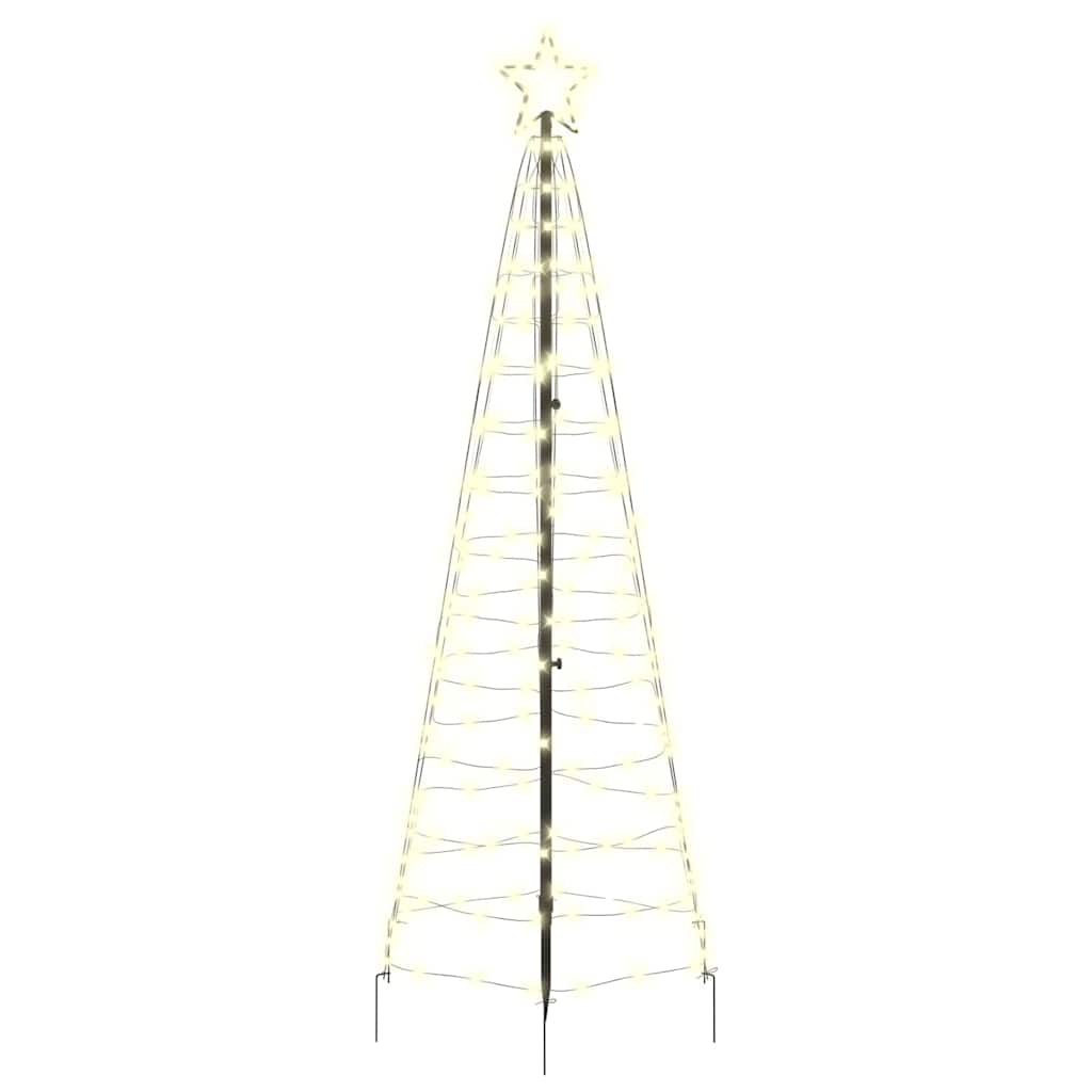Vidaxl led kerstboom 250 cm 390 led's warmwit staal warmwit