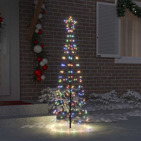 Vidaxl led kerstboom ekenas 250 cm 390 led's meerkleurig staal