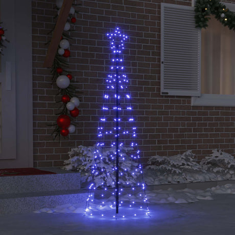 Vidaxl led kerstboom ekenas 250 cm 390 led's blauw staal blauw