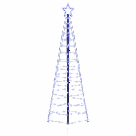 Vidaxl led kerstboom ekenas 250 cm 390 led's blauw staal blauw
