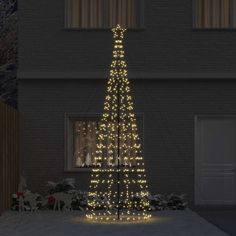 Vidaxl led kerstboom ekenas 400 cm 800 led's warmwit staal goud
