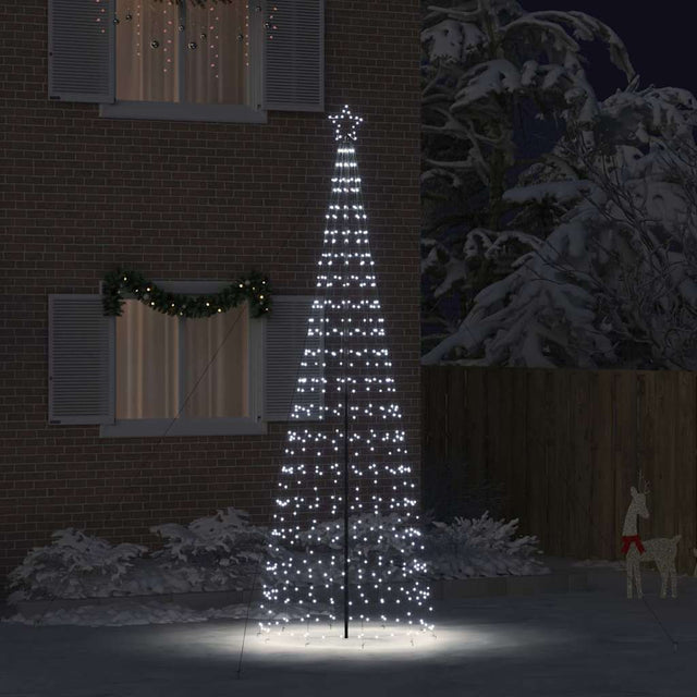 Vidaxl led kerstboom ekenas 400 cm 800 led's koudwit staal koudwit