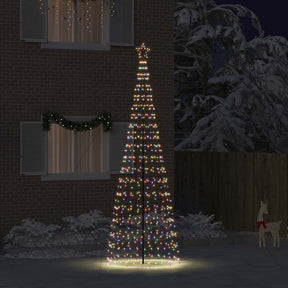 Vidaxl led kerstboom met grondspiesjes meerkleurig 400 cm ijzer
