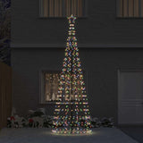 Vidaxl led kerstboom met grondspiesjes meerkleurig 400 cm ijzer
