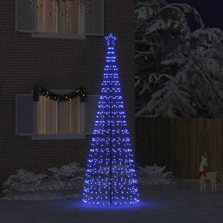 Vidaxl led kerstboom ekenas 400 cm 800 led's blauw staal blauw