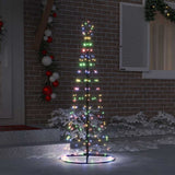 Vidaxl led kerstboom ekenas 250 cm 390 led's meerkleurig staal