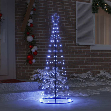Vidaxl led kerstboom ekenas 250 cm 390 led's blauw staal blauw