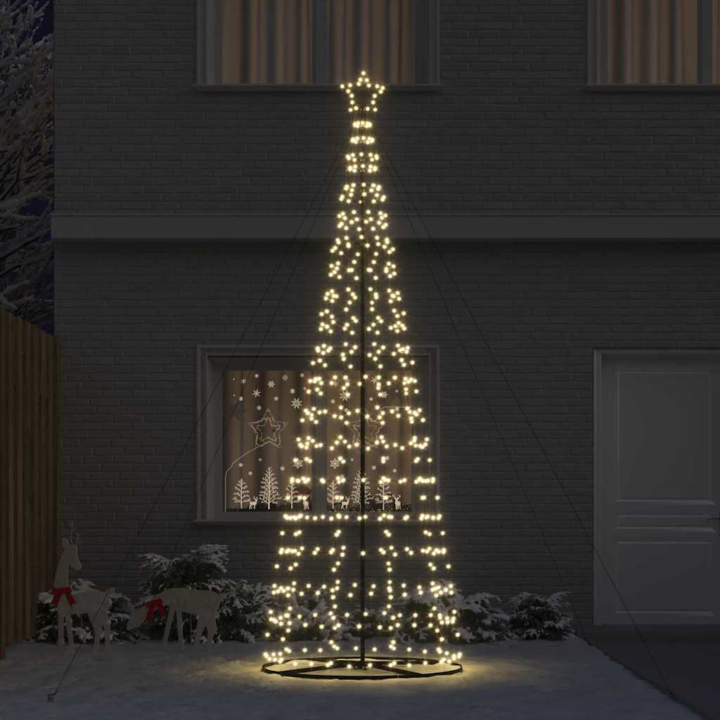 Vidaxl led kerstboom ekenas 400 cm 800 led's warmwit staal warmwit
