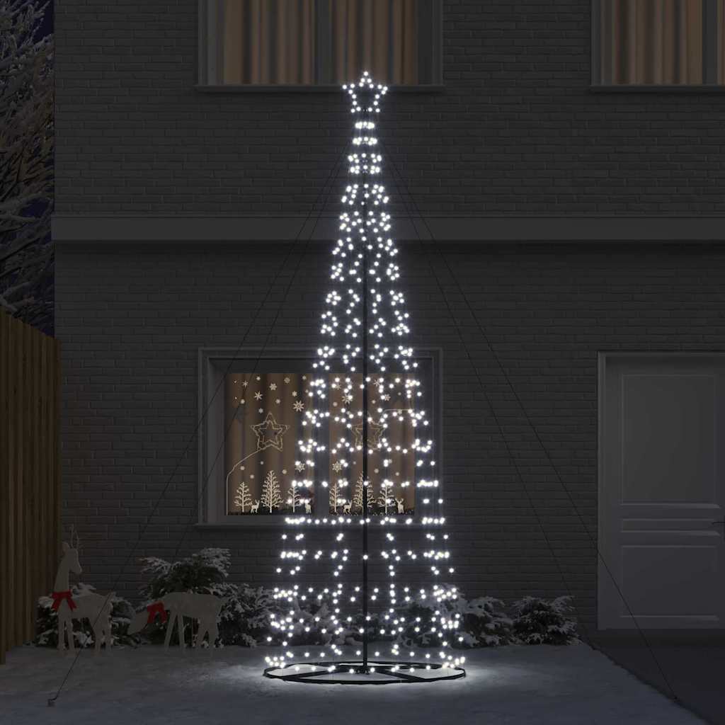 Vidaxl led kerstboom ekenas 400 cm 800 led's koudwit staal koudwit