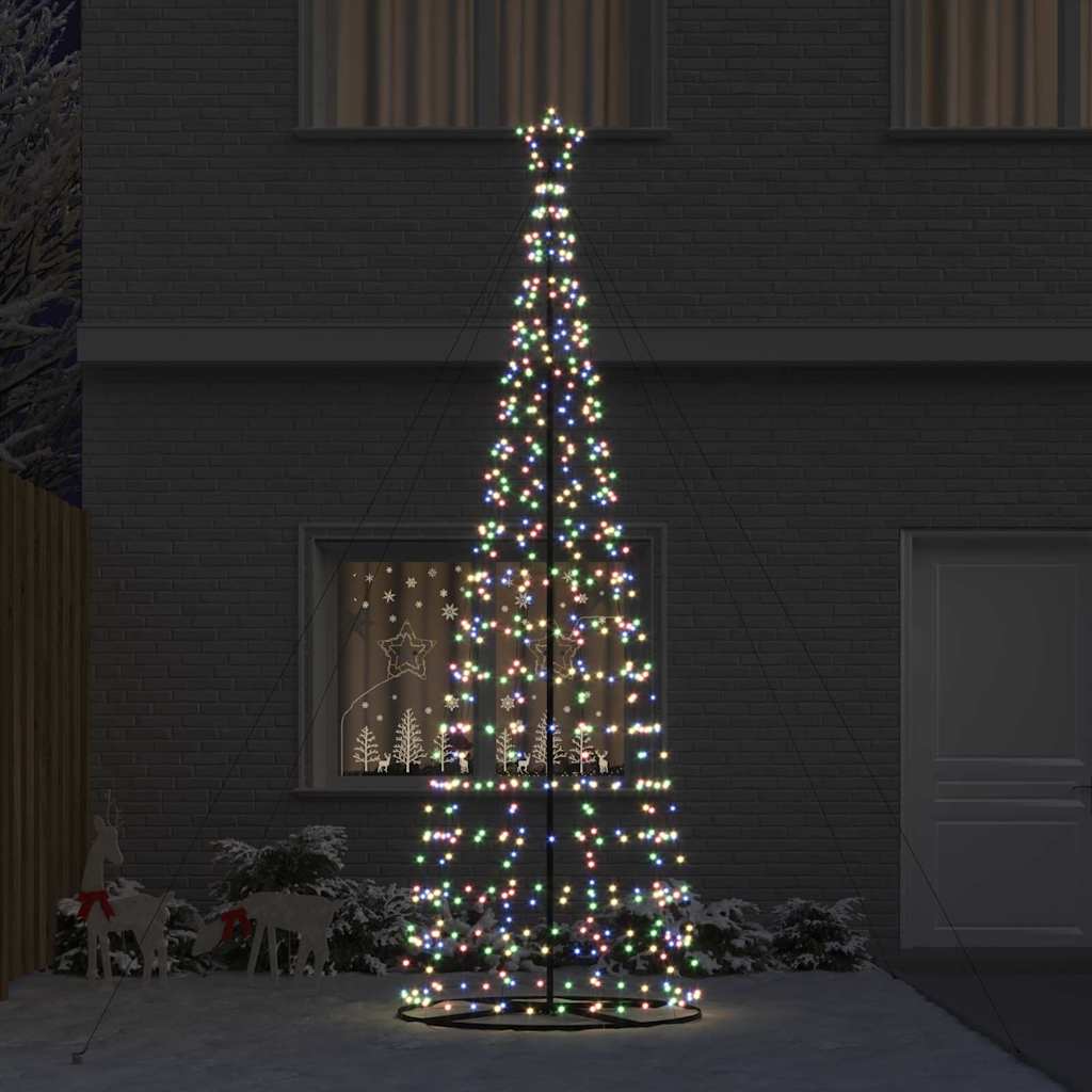 Vidaxl led kerstboom ekenas 400 cm 800 led's meerkleurig staal